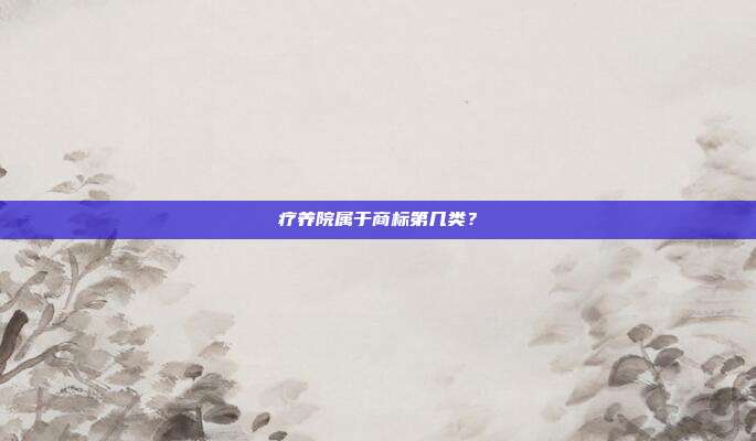 疗养院属于商标第几类?