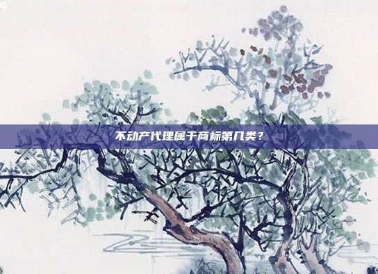不动产代理属于商标第几类?