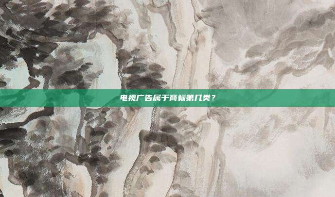 电视广告属于商标第几类？