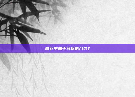 自行车属于商标第几类？