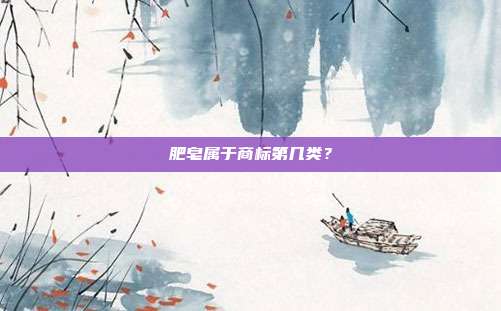 肥皂属于商标第几类?
