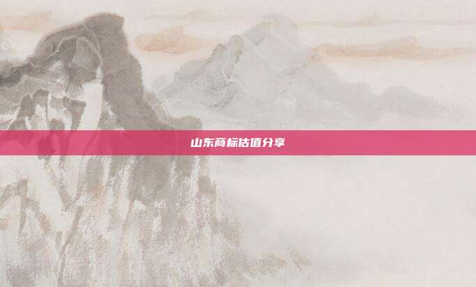 山东商标估值分享