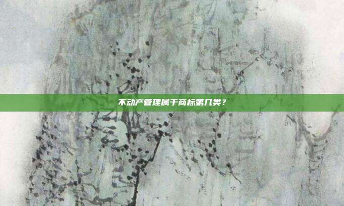 不动产管理属于商标第几类？