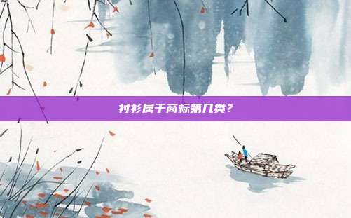衬衫属于商标第几类?