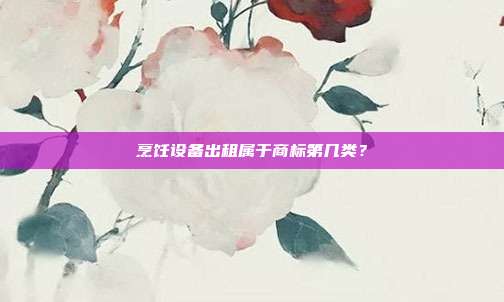 烹饪设备出租属于商标第几类?