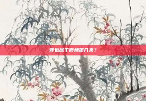 背包属于商标第几类?
