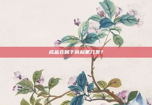 成品衣属于商标第几类？