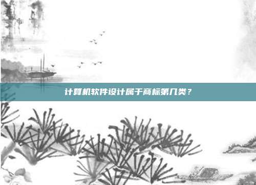 计算机软件设计属于商标第几类?