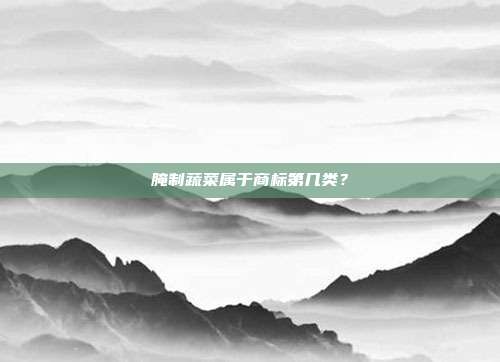 腌制蔬菜属于商标第几类?