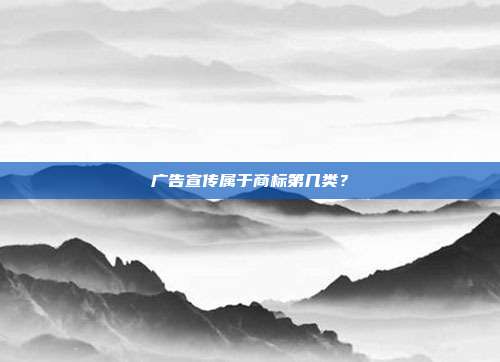 广告宣传属于商标第几类?