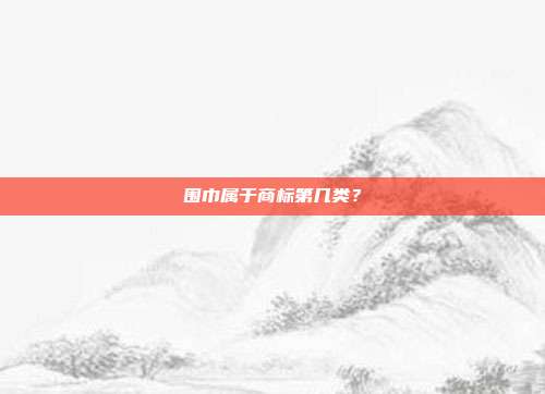 围巾属于商标第几类?