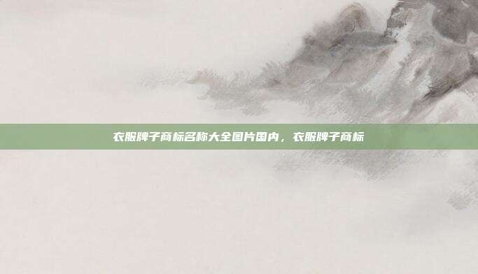 衣服牌子商标名称大全图片国内,衣服牌子商标