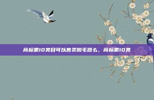 商标第10类目可以售卖脱毛器么,商标第10类