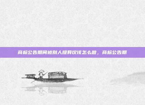 商标公告期间被别人提异议该怎么做，商标公告期