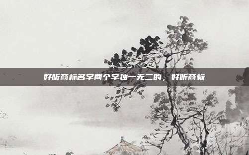 好听商标名字两个字独一无二的,好听商标