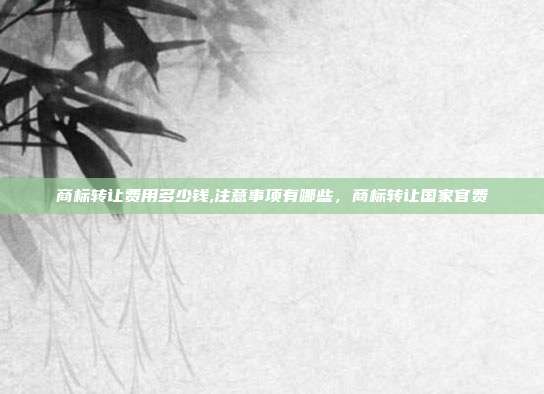 商标转让费用多少钱,注意事项有哪些，商标转让国家官费