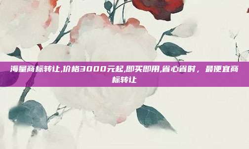 海量商标转让,价格3000元起,即买即用,省心省时,最便宜商标转让