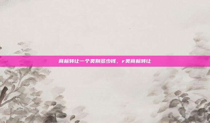 商标转让一个类别多少钱，r类商标转让