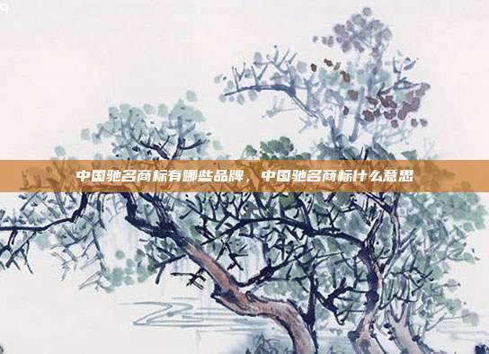 中国驰名商标有哪些品牌,中国驰名商标什么意思