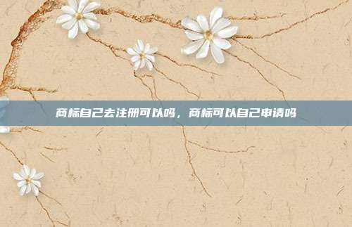 商标自己去注册可以吗,商标可以自己申请吗