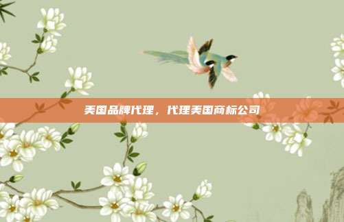 美国品牌代理,代理美国商标公司