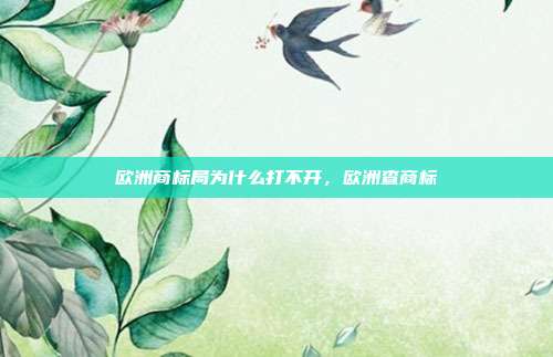 欧洲商标局为什么打不开,欧洲查商标