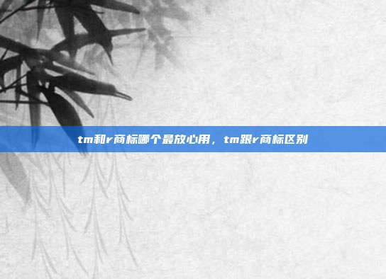 tm和r商标哪个最放心用,tm跟r商标区别