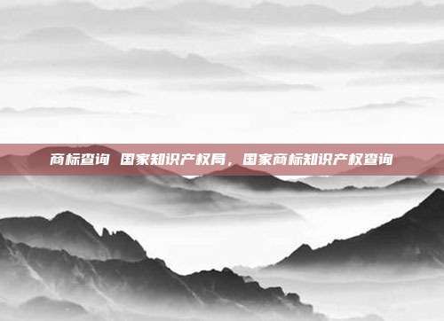 商标查询 国家知识产权局,国家商标知识产权查询