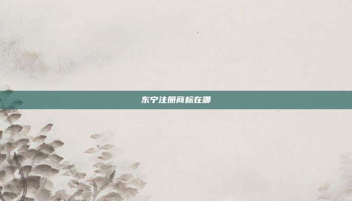东宁注册商标在哪