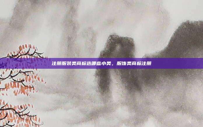 注册服装类商标选哪些小类,服饰类商标注册