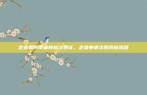 企业如何申请商标注册证,企业申请注册商标流程