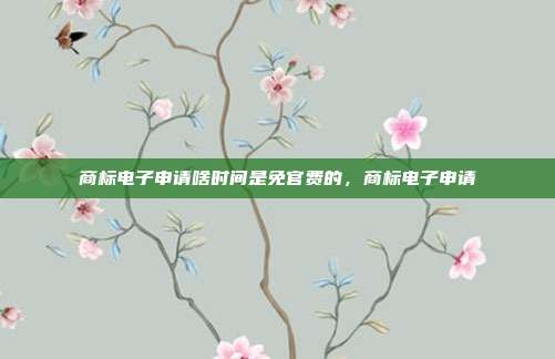 商标电子申请啥时间是免官费的,商标电子申请