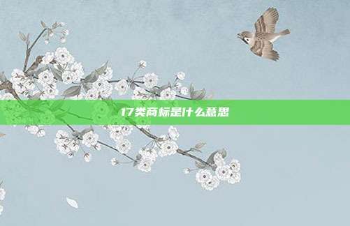 17类商标是什么意思