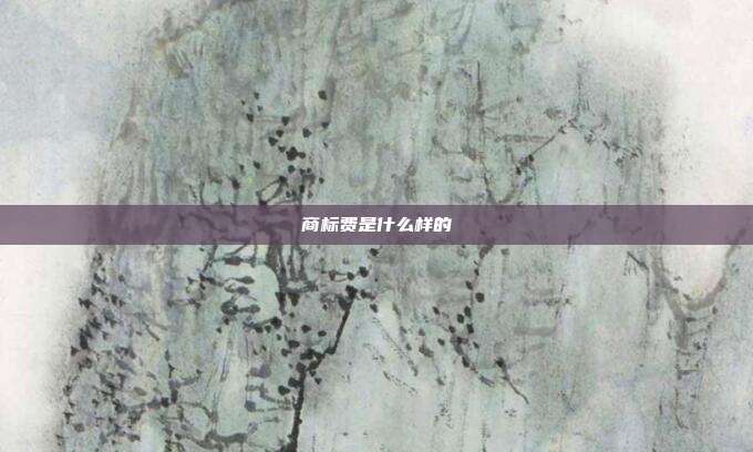 商标费是什么样的
