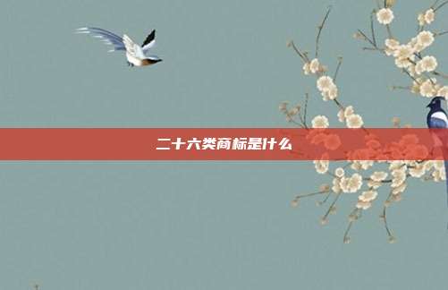 二十六类商标是什么