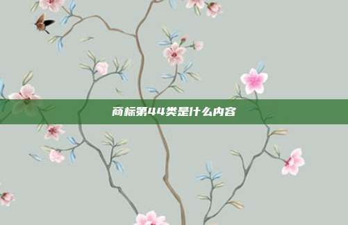 商标第44类是什么内容