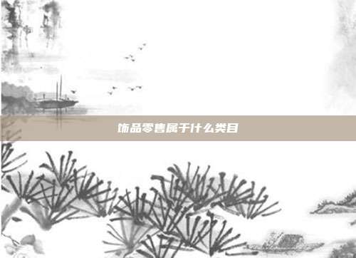 饰品零售属于什么类目