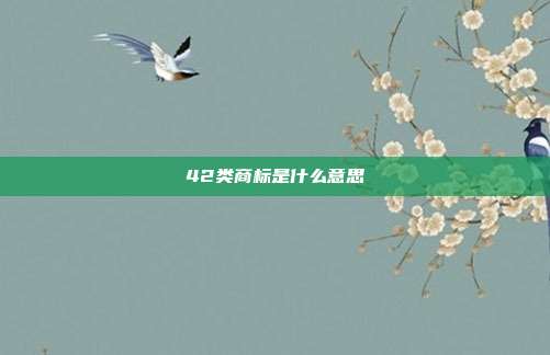 42类商标是什么意思