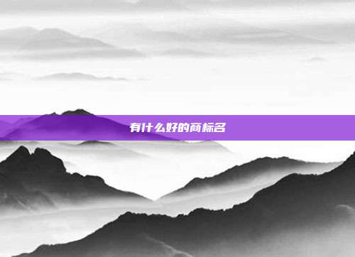 有什么好的商标名
