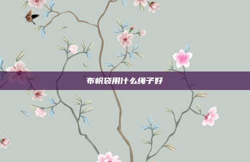 布帆袋用什么绳子好