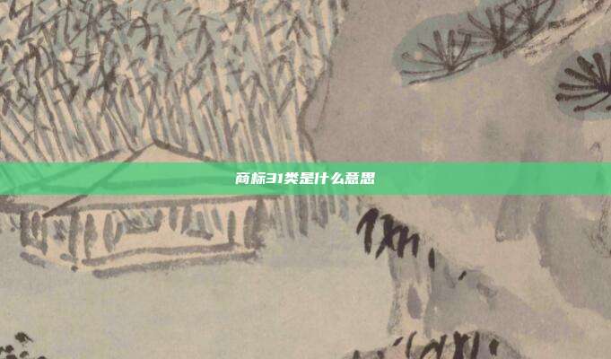 商标31类是什么意思