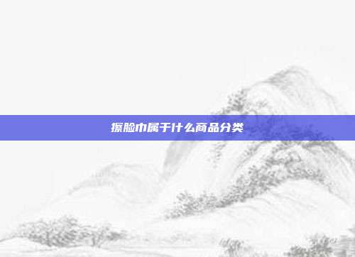 擦脸巾属于什么商品分类