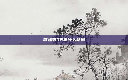 商标第36类什么意思