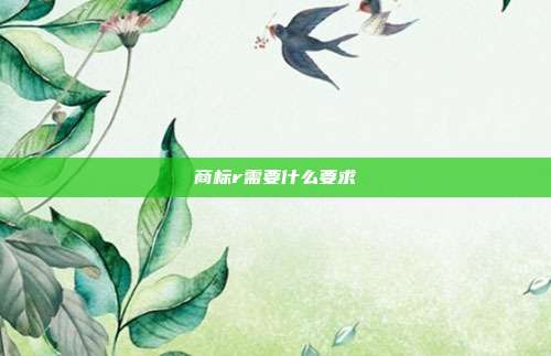 商标r需要什么要求