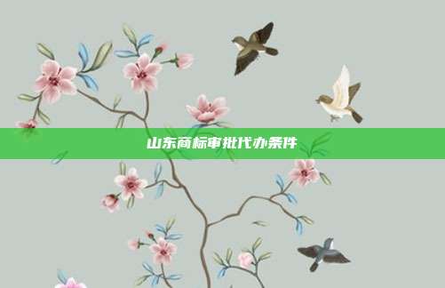 山东商标审批代办条件
