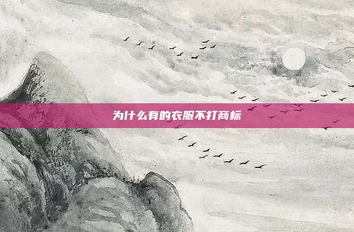 为什么有的衣服不打商标