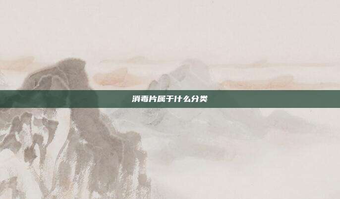 消毒片属于什么分类