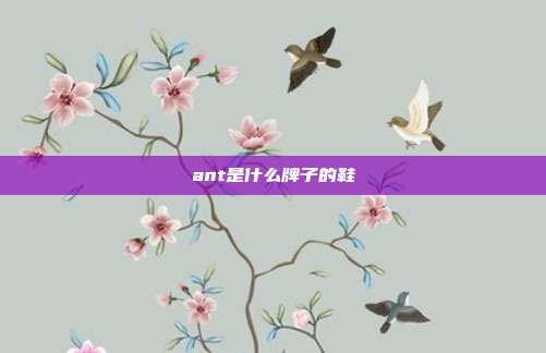 ant是什么牌子的鞋