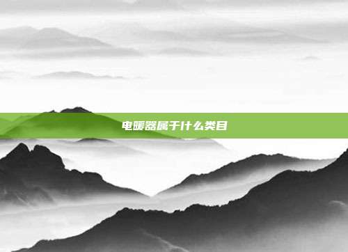 电暖器属于什么类目