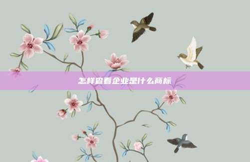 怎样查看企业是什么商标